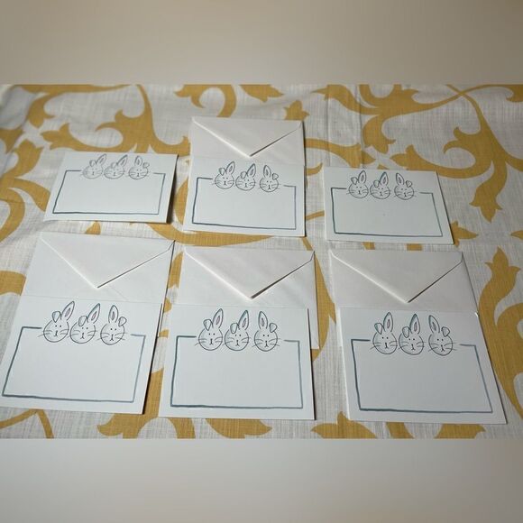 10+ NEW Easter Bunny Blank Notecard Set BONUS Pastel Easter Bunny Confetti - Picture 4 of 10